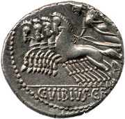 Denarius Vibia: Gaius Vibius Pansa; PANSA / C•VIBIVS•C•F, Rome, 90 BC reverse image