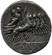 Denarius Vibia: Gaius Vibius Pansa; PANSA / C•VIBIVS•C•F, Rome, 90 BC reverse image