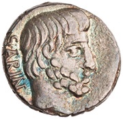 Denarius Tituria: Lucius Titurius Sabinus; SABIN / L•TITVRI obverse image