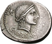 Denarius Norbana: Gaius Norbanus; C•NORBANVS obverse image