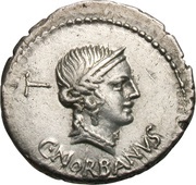 Denarius Norbana: Gaius Norbanus; C•NORBANVS obverse image