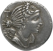 Denarius C. Valerius Flaccus; C•V͡A͡L•FLA IMPERAT EX S•C obverse image