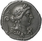 Denarius Sulla; ROMA / C SERVEIL obverse image