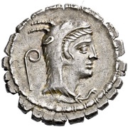 Denarius L. Papius; L•PAPI obverse image