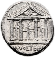Denarius Volteia: Marcus Volteius; M•VOLTEI•M•F, Rome, 78 BC reverse image