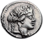 Denarius Volteia: Marcus Volteius; M•VOLTEI•M•F obverse image