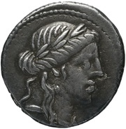 Denarius Volteia: Marcus Volteius; S•C D•T M•VOLTEI•M•F obverse image