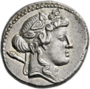Denarius Cassia: Lucius Cassius Longinus; L•CASSI•Q•F obverse image
