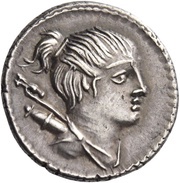 Denarius Postumia: Caius Postumius; C POSTVMI TA obverse image