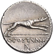 Denarius Postumia: Caius Postumius; C POSTVMI TA, Rome, 74 BC reverse image