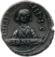 Denarius Plaetoria: Marcus Plaetorius Cestianus; M•PLAETORI•CEST•S•C, Rome, 69 BC reverse image