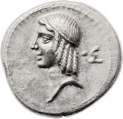 Denarius Calpurnia: Gaius Calpurnius Piso Frugi; C•PISO•L•F•FR obverse image