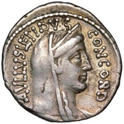 Denarius Aemilia: Lucius Æmilius Lepidus Paullus obverse image
