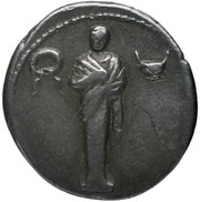 Denarius M. Pupius Piso; M•PISO•M•F FRVGI obverse image