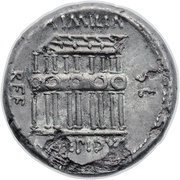 Denarius Aemilia: Marcus Aemilius Lepidus; AIMILIA REF S•C M•LEPIDVS, Rome, 61 BC reverse image