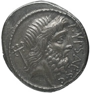 Denarius Plautia: Publius Plautius Hypsaeus; P•YPSAE•S•C/C•YPSAE•COS PRIV CEPIT obverse image