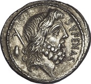 Denarius Nonia: Marcus Nonius Sufenas; SVFENAS S•C / SEX•NONI PR•L•V•P•F obverse image