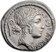 Denarius Servilia: Gaius Servilius; FLORAL•PRIMVS / C•SERVEIL C•F obverse image
