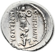 Denarius Memmia: Gaius Memmius; C•MEMMI•C•F / C•MEMMIVS IMPERATOR, Rome, 56 BC reverse image