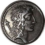 Denarius Cassia: Quintus Cassius Longinus; Q•CASSIVS obverse image