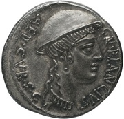 Denarius Caenius Plancius obverse image