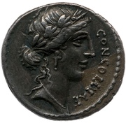 Denarius L. Vinicius; L•VINICI obverse image