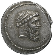 Denarius C. Claudius Marcellus / L. Cornelius Lentulus Crus; L•LENTVLVS C•MARC•COS obverse image