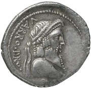 Denarius - Pompeius Magnus VARRO•PRO•Q / VARRO•PRO•Q, Rome, 49 BC reverse image