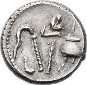 Denarius - Julius Caesar CAESAR; Elephant obverse image