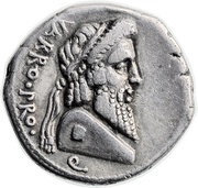 Denarius - Pompeius Magnus VARRO•PRO•Q / MAGN•PRO COS obverse image