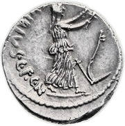 Denarius Vibia: Gaius Vibius Pansa Caetronianus; PANSA / C•VIBIVS•C•F•C•N, Rome, 48 BC reverse image