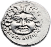 Denarius Plautia: Lucius Plautius Plancus; L•PLAVTIVS / PLANCVS obverse image