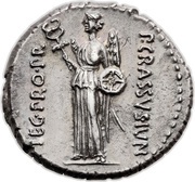 Denarius - Scipio Q•METEL•PIVS SCIPIO•IMP C•T A/ P•CRASSVS•IVN LEG•PRO•PR, Rome, 47 BC - 46 BC reverse image