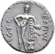 Denarius - Scipio Q•METELL SCIPIO•IMP / EPPIVS LEG•F•C, Rome, 47 BC - 46 BC reverse image