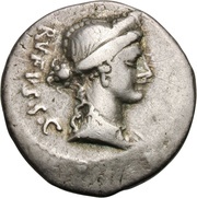 Denarius Cordia: Manius Cordius Rufus; RVFVS•S•C / MN•CORDIVS obverse image