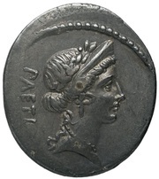 Denarius C. Considius Paetus; PAETI / C•CONSIDI obverse image