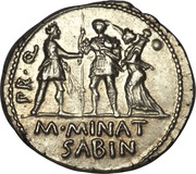 Denarius - Gnaeus Pompeius CN•MAGN IMP / M•MINAT SABIN PR•Q, Rome, 46 BC - 45 BC reverse image