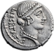 Denarius Lollia: Lollius Palicanus; LIBERTATIS / PALIKANVS obverse image