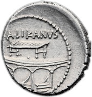 Denarius Lollia: Lollius Palicanus; LIBERTATIS / PALIKANVS, Rome, 45 BC reverse image