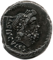 Denarius Valeria: Lucius Valerius Acisculus; ACISCVLVS / L•VALERIVS obverse image