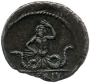 Denarius Valeria: Lucius Valerius Acisculus; ACISCVLVS / L•VALERIVS, Rome, 45 BC reverse image