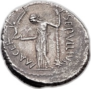 Denarius - Julius Caesar CAESAR•IMP / P•SEPVLLIVS MACER, Rome, 44 BC reverse image