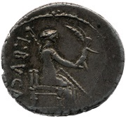 Denarius - Julius Caesar CAESAR•DICT PERPETVO / L•BVCA, Rome, 44 BC reverse image
