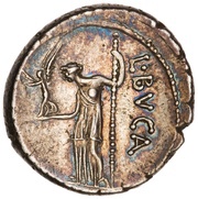 Denarius - Julius Caesar CAESAR DICT•PERPETVO / L•BVCA, Rome, 44 BC reverse image