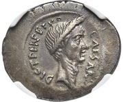 Denarius - Julius Caesar CAESAR DICT•PERPETVO / P•SEPVLLIVS MACER obverse image