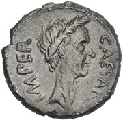 Denarius - Julius Caesar M METTIVS; Rome obverse image