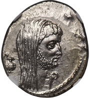Denarius - Mark Antony P·SEPVLLIVS MACER obverse image