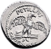 Denarius Petillia: Petillius Capitolinus; PETILLIVS CAPITOLINVS obverse image