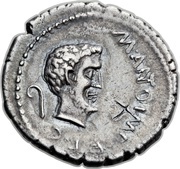 Denarius - Mark Antony M•ANTON•IMP R•P•C / CAESAR•DIC obverse image