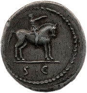 Denarius - Octavian C•CAESAR•III•VIR•R•P•C / S•C, Rome, 43 BC reverse image